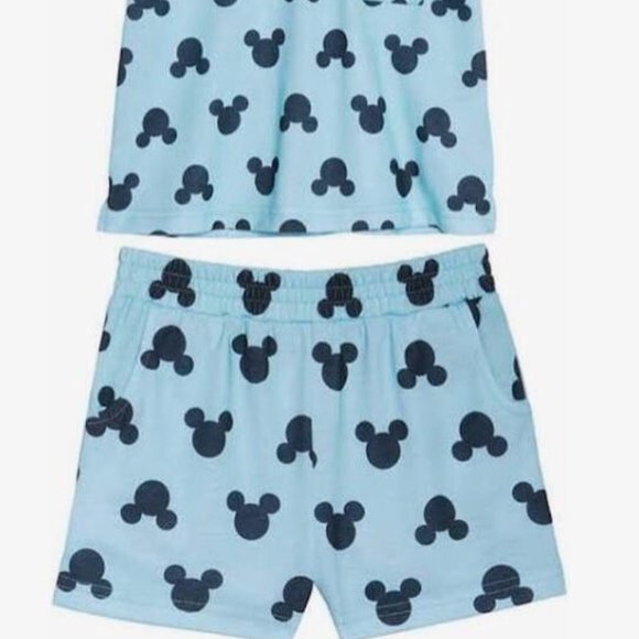 NWT Girl's Disney  2 piece pajama shorts set blue color - Picture 5 of 5